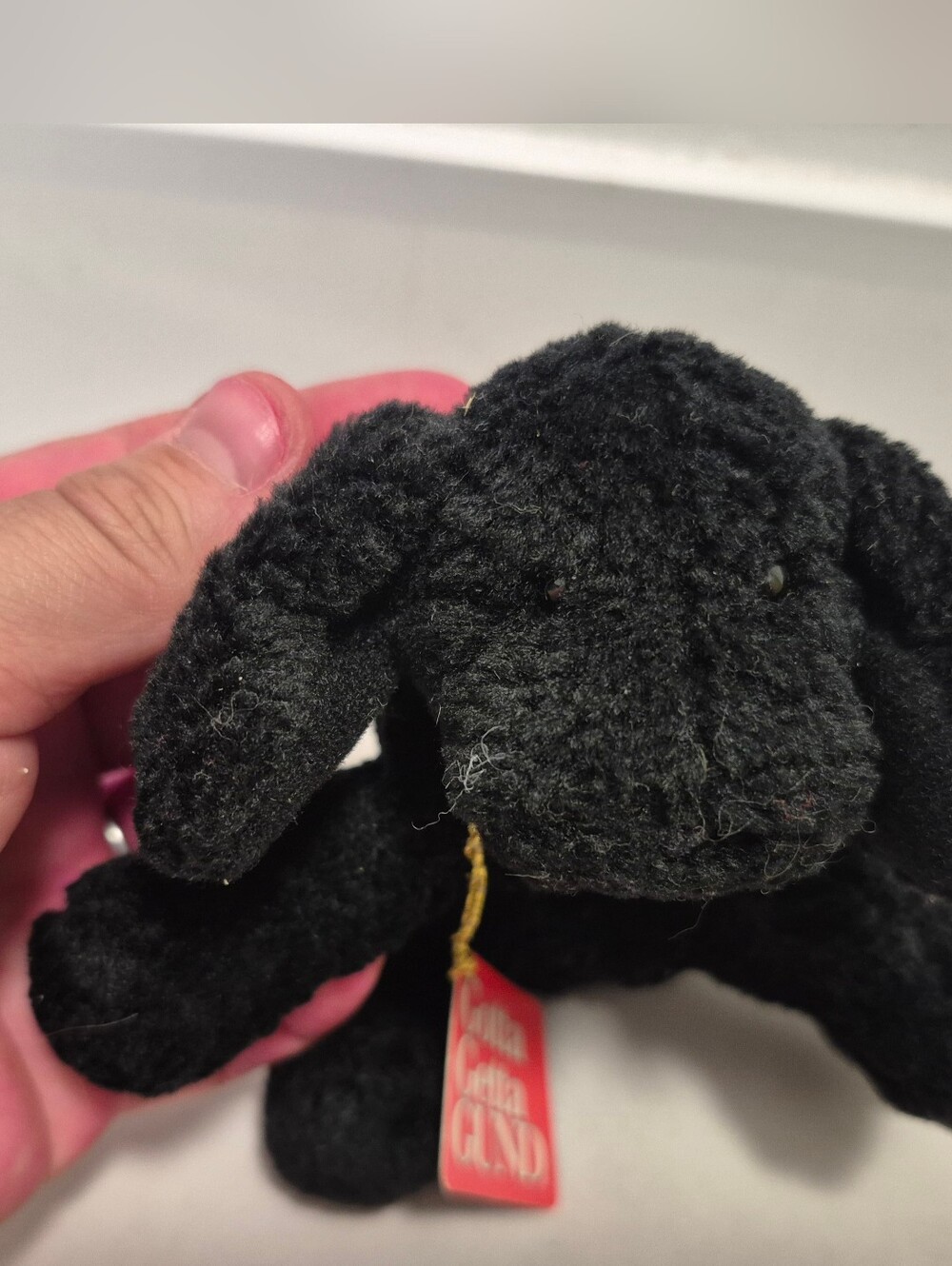 Gund Rare Little Puddles Black Lab Puppy Dog 5" #1479 Red Collar Plush NWT - Picture 3 of 6